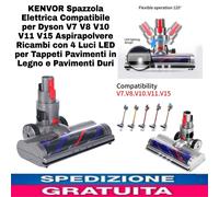 Spazzola Elettrica Compatibile x Aspirapolvere Dyson V7 V8 V10 V11 V15. Ricambio