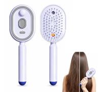 Spazzola Elettrica con Spray Nano Nebbia Districante e Auto-Pulente | Ideale per capelli secchi e crespi, massaggio a cuscinetto, ricaricabile USB, serbatoio ricaricabile(Viola)