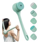Spazzola elettrica da bagno | Spazzola per il corpo a doppio manico | Spazzola rotante impermeabile con 5 testine sostituibili per una pulizia efficiente, scrubber elettrico per doccia e corpo