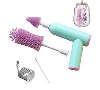 Spazzola elettrica per biberon, 1200mah Detergente per biberon elettrico e spazzola per la pulizia della cannuccia, Spazzola per biberon ricaricabile USB per biberon Biberon, cannucce, Lavabiberon leg