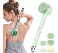 Spazzola elettrica per il bagno a manico lungo ricaricabile via USB (#A) | Brosse de douche électrique pour le dos, rechargeable étanche à long manche, 3 vitesses pour nettoyage profond de la peau