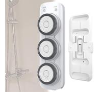 Spazzola elettrica per la schiena a parete, spazzola automatica per la schiena a 360° per doccia, 3 livelli regolabili, con 3 grandi testine e batteria da 7800 mAh, per il bagno quotidiano