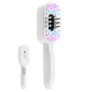 Spazzola elettrica per massaggio del cuoio capelluto, spazzola elettrica per massaggio, pettine per massaggio del cuoio capelluto, applicatore per olio per capelli, manico ergonomico antiscivolo, foro