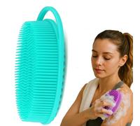 Spazzola esfoliante 2 in 1 in silicone con manico lungo, morbida spazzola esfoliante per donne e uomini, alternativa delicata alla luffa per la cura quotidiana del corpo essenziale per la doccia