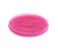 Spazzola esfoliante morbida in silicone per baby shower, spazzola antiscivolo per massaggi, strumento da bagno, rosa