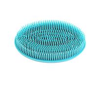 Spazzola esfoliante morbida in silicone per baby shower, spazzola antiscivolo per massaggi, strumento da bagno, blu