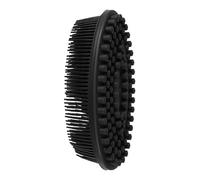 Spazzola esfoliante per il corpo in silicone, 2 in 1, per massaggi della pelle, per l'uso sotto la doccia, schiuma bene esfoliante per tutti i tipi di pelle, nero