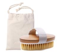 Spazzola esfoliante per il corpo, spazzola esfoliante con setole naturali, per rimuovere tossine della pelle morta, cellulite, trattamento, migliora le funzioni linfatiche, esfolia, stimola la