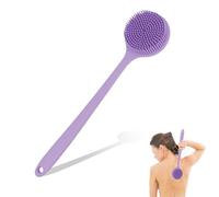 Spazzola esfoliante per il corpo, strumento esfoliante per la schiena, con manico lungo su entrambi i lati, strumento per la spa, rimuove tossine dalla pelle morta, cellulite, spazzola da doccia per
