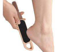 Spazzola esfoliante - Strumento di pulizia a doppia testa in silicone morbido | Raspa lisciante per tacchi, calli, pelle secca o bagnata | per la cura della pedicure per casa, doccia