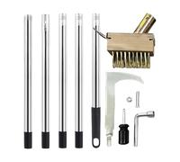 Spazzola estirpatrice per interstizi a forma di L | Set spazzole antiruggine da diserbo interstizi | Kit Estirpatore da Giardino | per Giardino, Cortile, Prato, Terrazzo, , Crepe, Pavimentazione, Sass