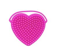 Spazzola facciale in silicone a forma di cuore Spazzola appesa per scrabber su due lati Spazzola detergente morbida Spazzola di bellezza esfoliante portatile