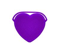 Spazzola facciale in silicone a forma di cuore Spazzola appesa per scrabber su due lati Spazzola detergente morbida Spazzola di bellezza esfoliante portatile