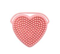 Spazzola facciale in silicone a forma di cuore Spazzola appesa per scrabber su due lati Spazzola detergente morbida Spazzola di bellezza esfoliante portatile