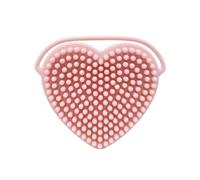 Spazzola facciale in silicone a forma di cuore Spazzola appesa per scrabber su due lati Spazzola detergente morbida Spazzola di bellezza esfoliante portatile