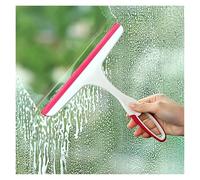 Spazzola Finestre Window Glass Cleaning Tool With Handle Silicone Rubber Brush Bathroom Shower Squeegee Kitchen Car Mirror Wipers(Pink)