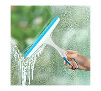Spazzola Finestre Window Glass Cleaning Tool With Handle Silicone Rubber Brush Bathroom Shower Squeegee Kitchen Car Mirror Wipers(Blue)