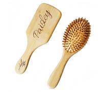 Spazzola For Capelli Personalizzata For Anniversario, Nome E Data Incisi Su Bambù Naturale, Massaggiatore E Districante For Il Cuoio Capelluto, Regalo Romantico For Moglie, San Valentino O Matrimonio