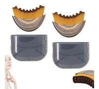 Spazzola for il contorno linfatico del viso, massaggiatore for il viso ultra morbido con spazzolatura a secco for drenaggio linfatico, esfoliazione delicata e strumento rilassante for(2pcs)