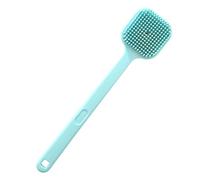 Spazzola for il corpo a spazzolatura a secco Spazzola for il bagno in silicone a manico lungo Spazzola for massaggio a doppia faccia con sfregamento sul retro quadrato Scrubber esfoliante for il corpo