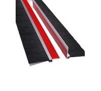 Spazzola for porta inferiore, spazzola con base in lega di alluminio sagomata for guarnizione porta industriale/domestica/da garage, kit resistente alle intemperie(20cm)