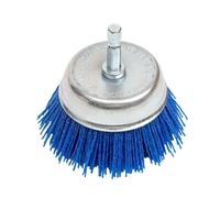 Spazzola For Trapano A Tazza Abrasiva In Nylon Con Gambo Esagonale Da 1/4 Di Pollice, Grana For La Rimozione Di Ruggine, Vernice E Ossidazione(Blue,65MM)