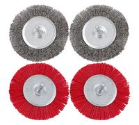 Spazzola Giunto Elettrico Diametro 100mm 4pz/Set Manico Esagonale Alta Qualità