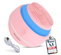 Spazzola Higher Glow in silicone per la pulizia del viso - Spazzola 3in1 per tutti i tipi di pelle, pulizia, rigenerazione e ringiovanimento della pelle con vibrazione sonora 3D e cromoterapia