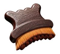 Spazzola il Viso Curva Marrone in Abs e Nylon | Zigomi e Viso, Uso a Secco o Bagnato, Delicata sulla Cute, con Custodia