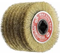 SPAZZOLA ACCIAIO OTTONATO Ø 100x100x19mm PER SATINATRICE FELISATTI METABO STAYER