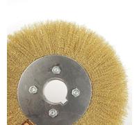 Spazzola in filo di rame per smerigliatrice, disco morbido e piatto per lucidatura da 100-250 mm, per la lavorazione dei metalli e per la pulizia delle superfici (200 mm x 25 mm)