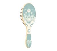 Spazzola in legno blu chiaro Dea Testa Paddle Spazzola per capelli Spazzole in legno per capelli Spazzola di legno Messaggio