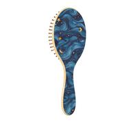 Spazzola in legno Onde Blu e Stelle Gialle di Notte Spazzola Paddle In Legno Spazzola Per Capelli In Legno Per Le Donne Spazzola Per Capelli Naturale