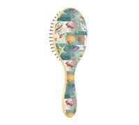 Spazzola in legno Paddle Spazzola per capelli per le donne Spazzola in legno per capelli Spazzola di massaggio in legno conchiglie coralli e stelle marine