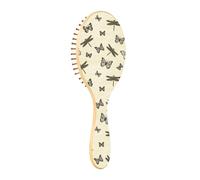 Spazzola in legno Paddle Spazzole Per Capelli Per Le Donne Spazzola In Legno Per La Crescita Dei Capelli Spazzola Messaggio In Legno Retrò Libellule Farfalle