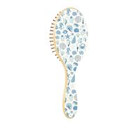 Spazzola in legno Spazzola per capelli Paddle Spazzola in legno per la crescita dei capelli Spazzola di massaggio dei capelli Modello senza cuciture Sea Shell Fish