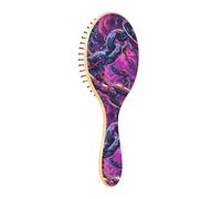 Spazzola in legno Viola Catena Spazzola Paddle in legno Spazzola per capelli in legno per le donne Spazzola in legno Messaggio