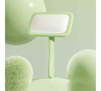 Spazzola in pelle di pecora, pettine ad ago con cuscino d'aria, per la cura della pelliccia, spazzola speciale, per cardatura, pettine, dispositivo per la toelettatura degli animali domestici (verde