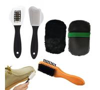 Spazzola in pelle scamosciata, 2 panni per la pulizia delle scarpe, per nabuk, pelle scamosciata e velluto