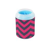 Spazzola in silicone per animali domestici, motivo geometrico, color magenta, grigio, portatile, morbida, essenziale per tutti i proprietari di animali domestici, per cani e gatti di taglia piccola