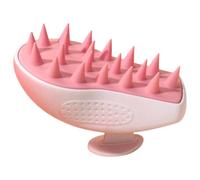 Spazzola in Silicone per Massaggio del Cuoio Capelluto Rosa | Lavaggio Sotto la Doccia, ABS e Silicone, Pulizia Delicata, Rimozione Cellule Morte, Uso Professionale