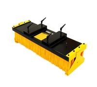 Spazzola industriale con supporto per carrello elevatore, attacco a forca, larghezza 130 cm (51”), acciaio verniciato, setole in polipropilene sostituibili, per superfici piane interne
