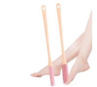 Spazzola intermedia - Set di 2 spazzole per la pulizia delle dita antiscivolo, flessibili e impermeabili in gomma morbida | Spazzola per asciugamani con manico lungo per la doccia, per i piedi per