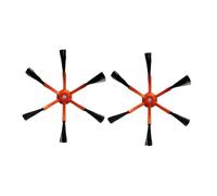 Spazzola Laterale A 6 Bracci, Compatibile Con XiaoMi, Compatibile Con Roborock, S50 S55 S6 S6 Pure S5 Max S6 MaxV S7 T7S Plus Robot Aspirapolvere Parti Compatibili Accessori(Orange-2pcs)