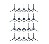 Spazzola laterale compatibile con Ecovacs Deebot T30/T30PRO/T30 MAX/N20 PRO/N20 PLUS/T30S/T30 PRO Omni/T30S Combo/T30S AI Robot aspirapolvere(20PCS)