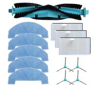Spazzola Laterale Principale Filtro HEPA Mop Panno Kit Per Ultenic Per T20 Pro Per Honor S3 R3 Plus Robot Aspirapolvere, Sostituzione 1 Spazzola A Rullo Principale 5 Mop Pad 4 Spazzole Laterali 3