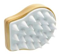 Spazzola Lavaggio Chioma Massaggiatore Cuoio Capelluto in Legno | Plastica Integrata, Presa Confortevole, Buona Elasticità, Forma Stabile