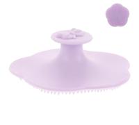 Spazzola Lavatesta Massaggio Delicato in Silicone, per Ragazzo Ragazza | Forma Fiocco e Fiore, per Bagnetto e Cura Quotidiana, Colore Viola