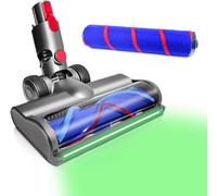 Spazzola LED Compatibilità per Dyson V7 V8 V10 V11 V15 Aspirapolvere,Testina Spazzola Sostituibile con Accessorio a Trasmissione Diretta,per Parquet,Pavimenti Duri e Tappeti.(Spazzola 2PS)