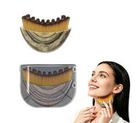 Spazzola linfatica per il viso - 2 pezzi spazzola per il contorno del viso per il drenaggio linfatico del viso, Contour Face Brush per il mento, mascella, massaggio per la cura quotidiana del viso
